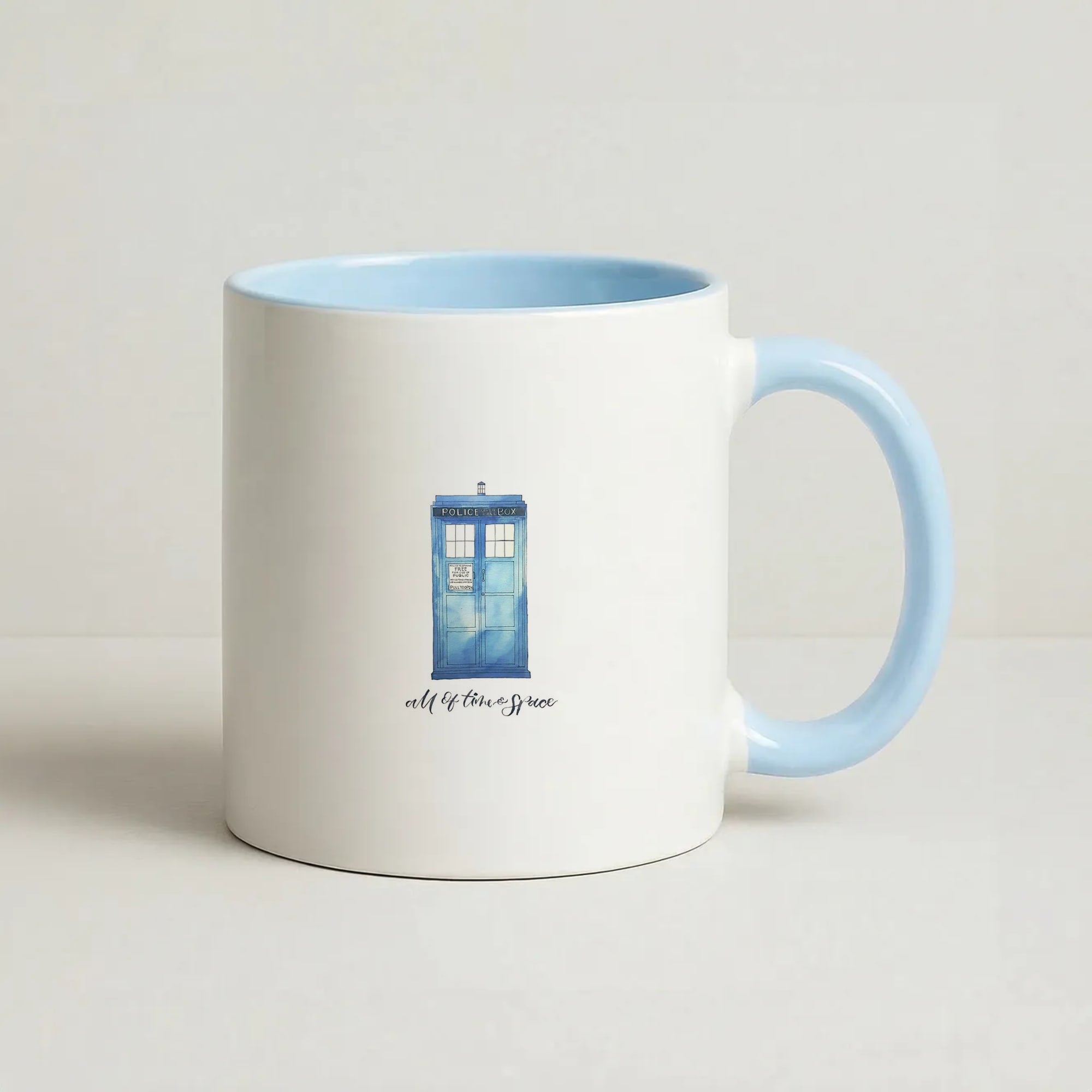 All of Time and Space Coffee Baby Blue Mug