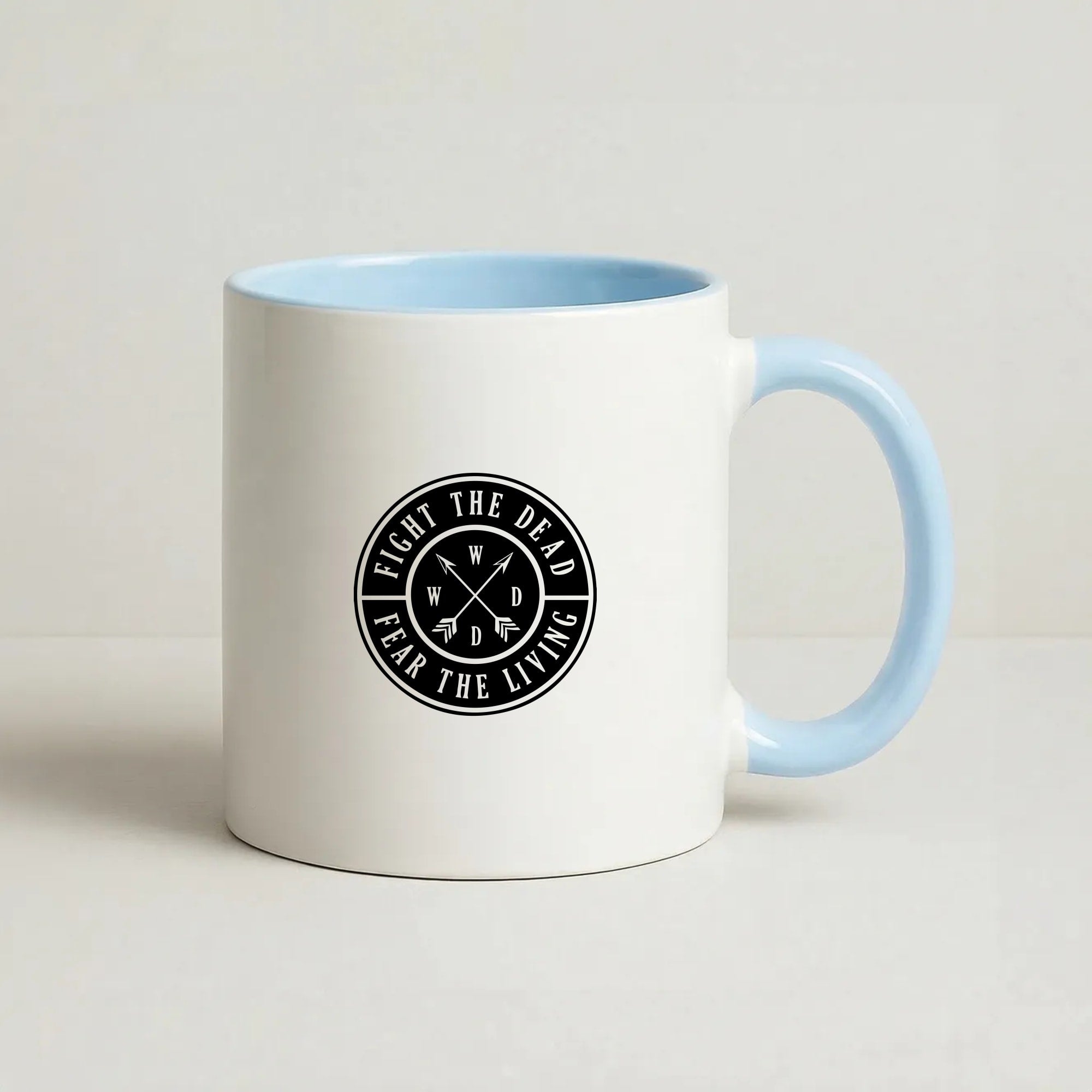 Fight The Dead, Fear The Living - TWD Coffee Baby Blue Mug
