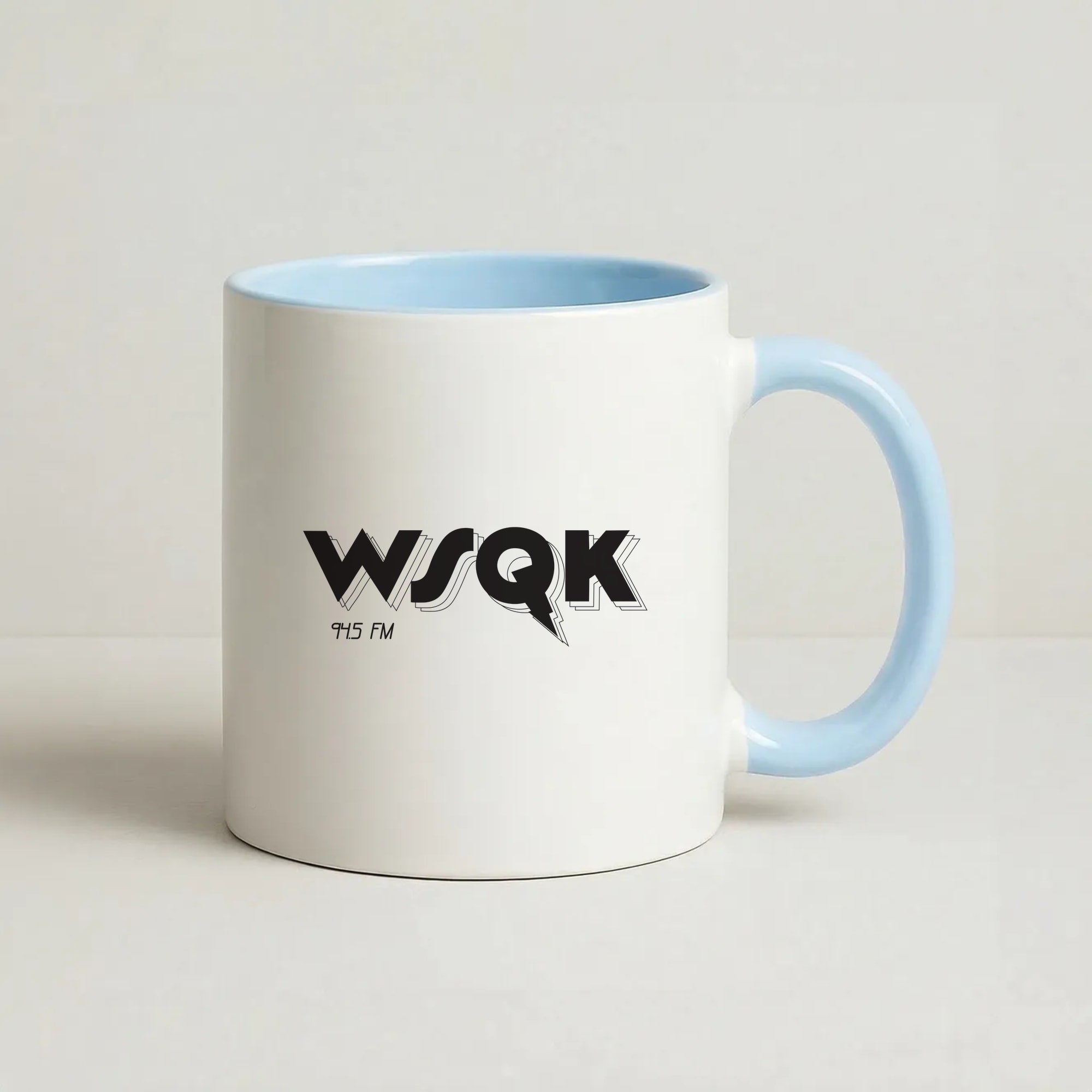 WSQK Radio Coffee Baby Blue Mug