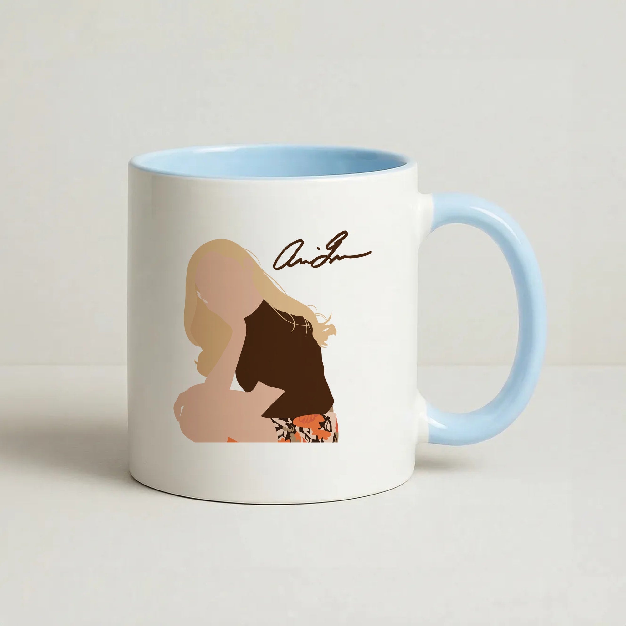 Vintage Pose Coffee Baby Blue Mug