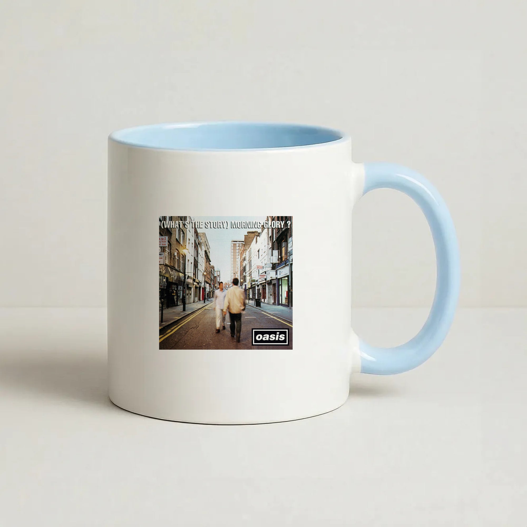 What's The Story Coffee Baby Blue Mug