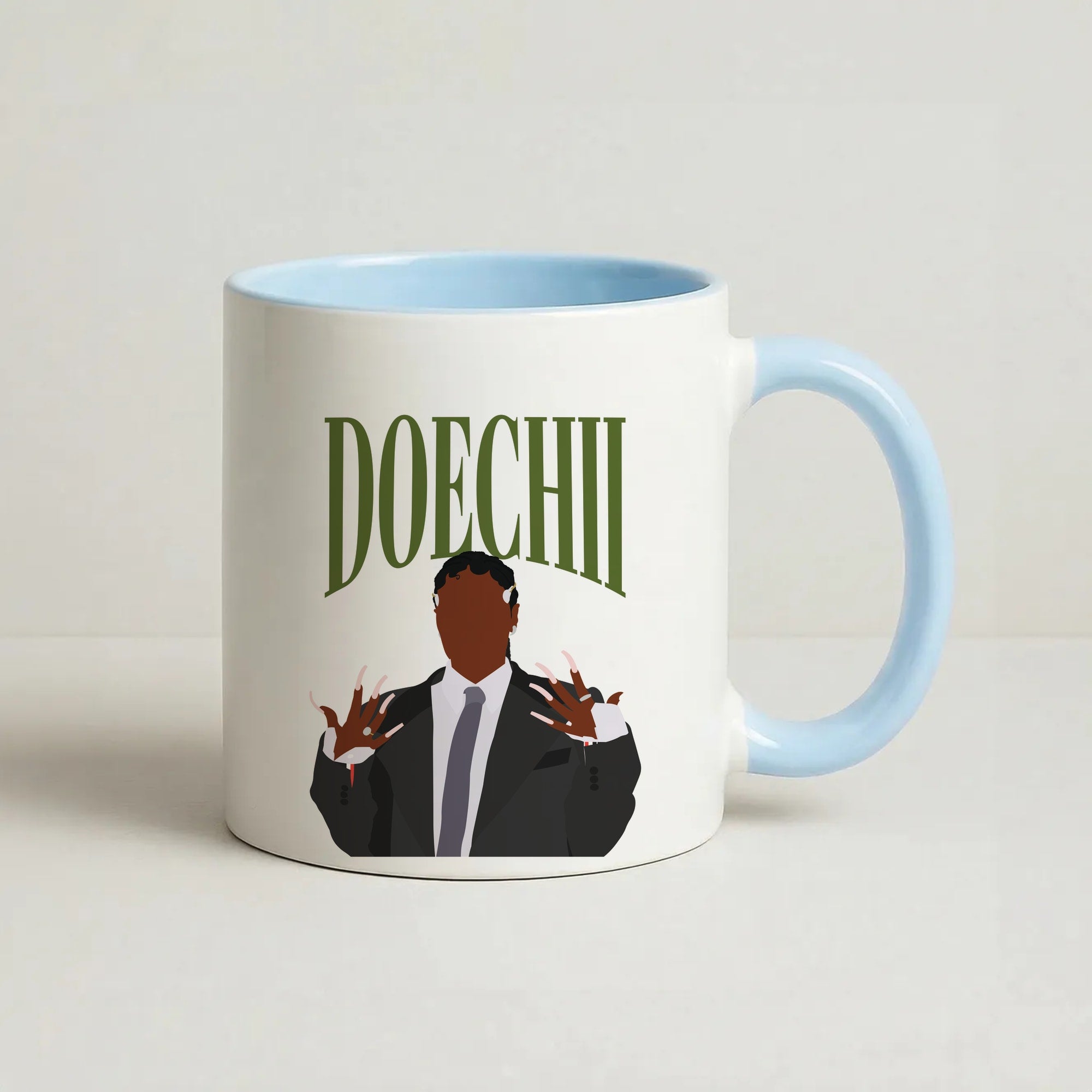 Rapper In Suit Coffee Baby Blue Mug