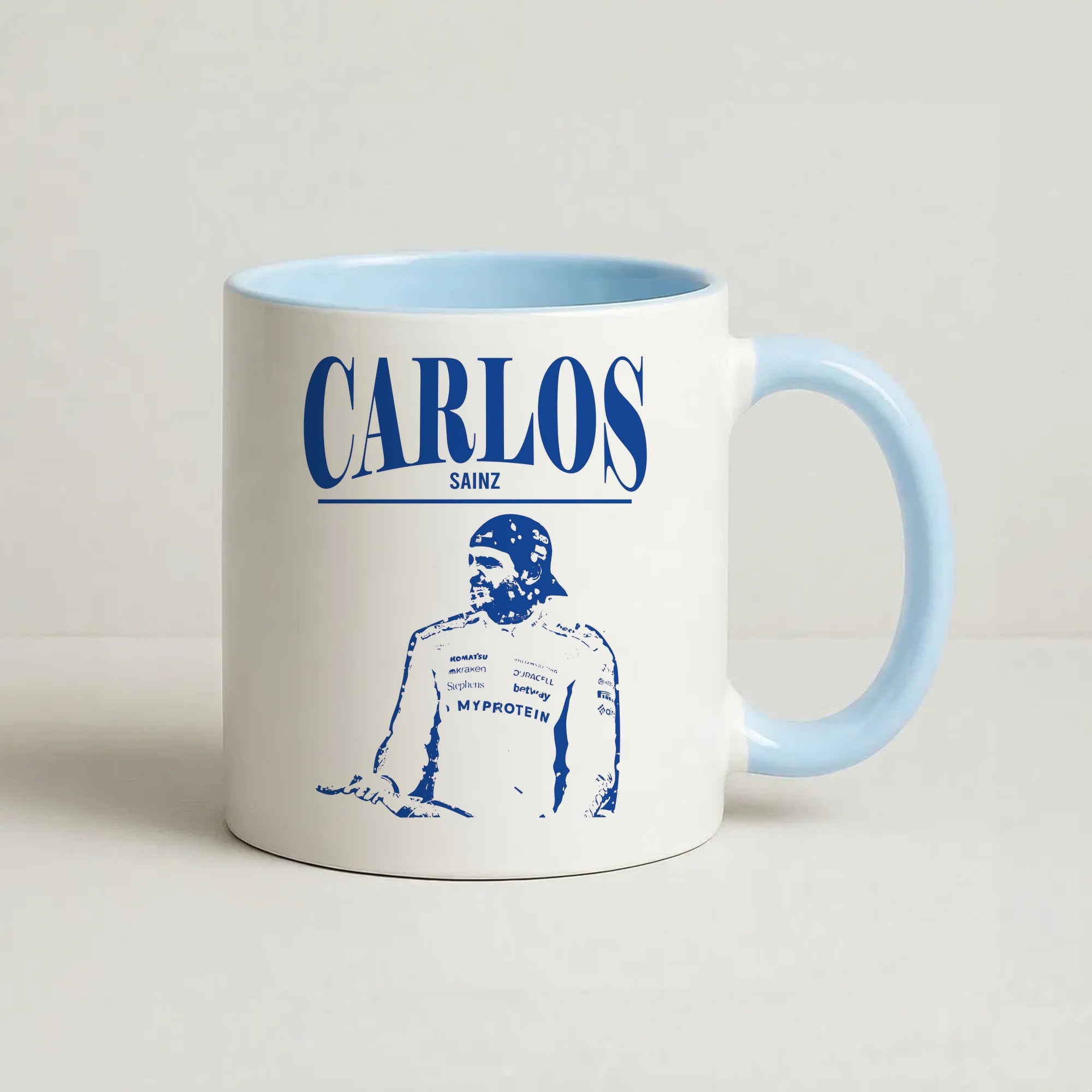 Carlos White And Blue Coffee Baby Blue Mug