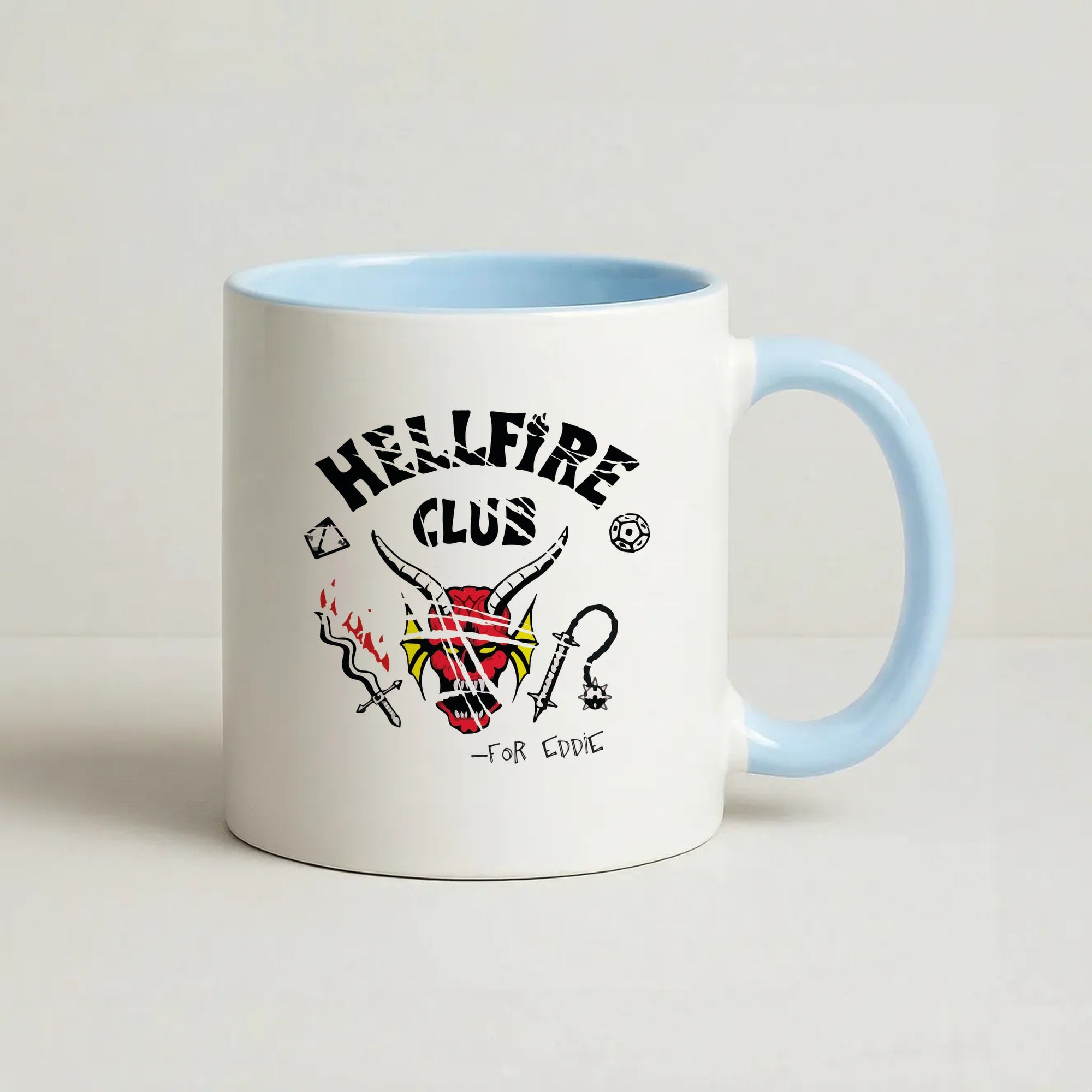 Torn Hellfire Club Coffee Baby Blue Mug