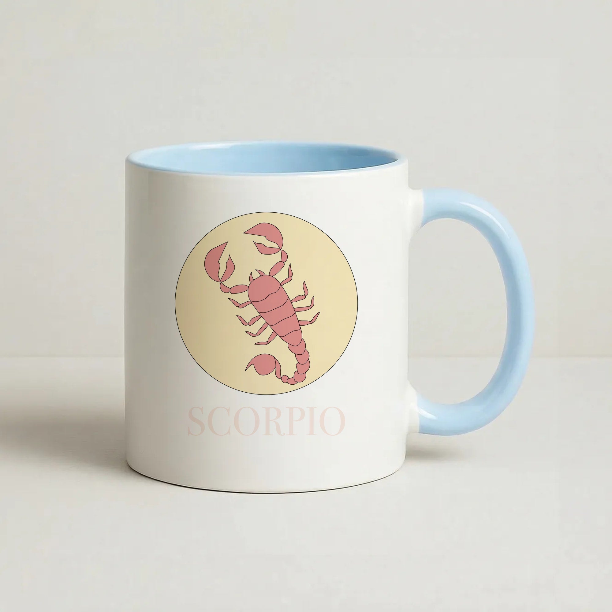 Scorpio - Tarot Cards Coffee Baby Blue Mug