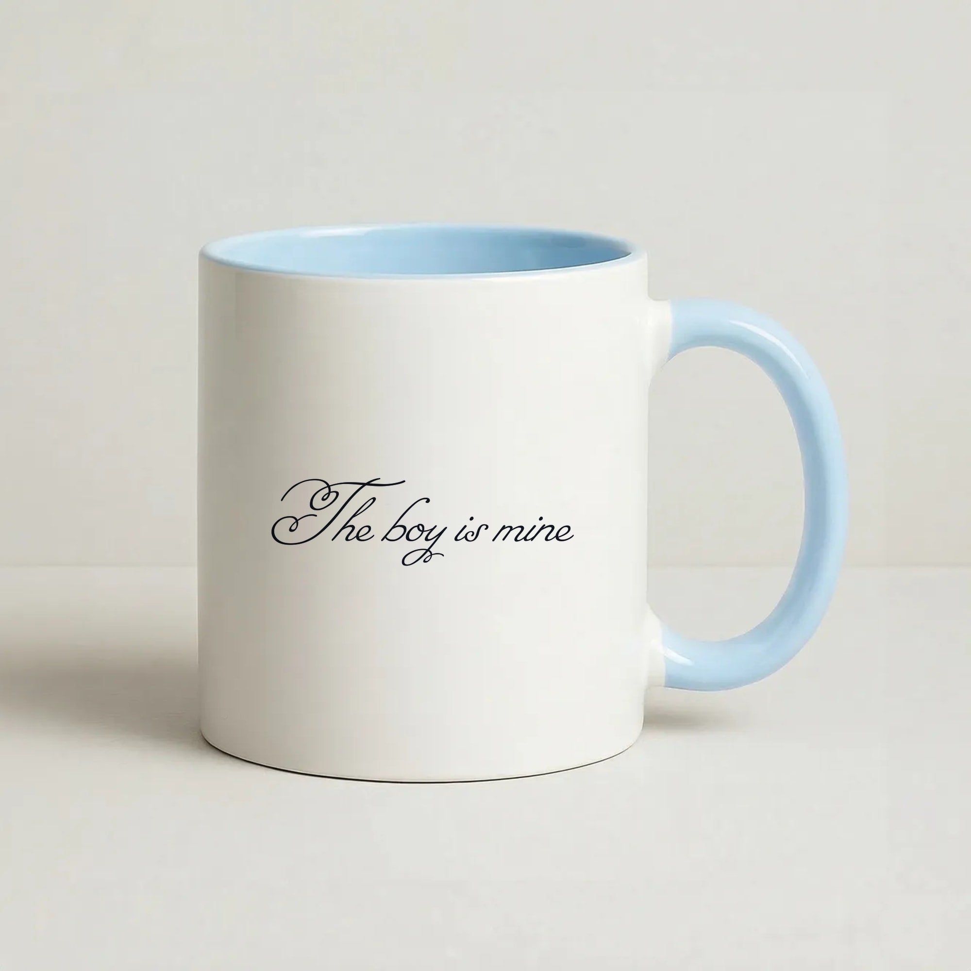 The Boy Is Mine Coffee Baby Blue Mug