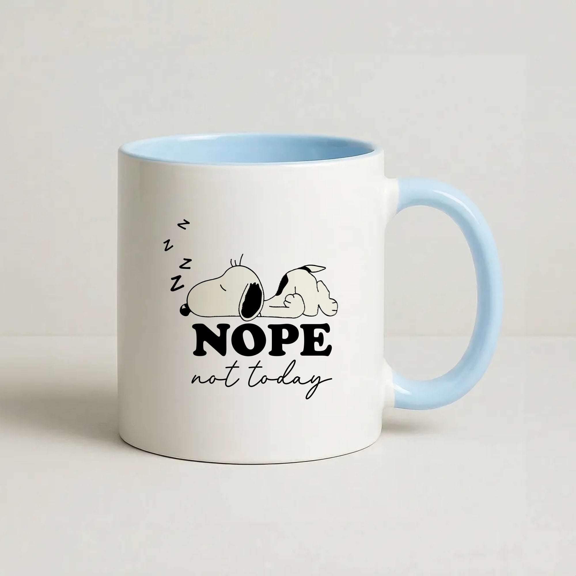 Nope, Not Today Coffee Baby Blue Mug