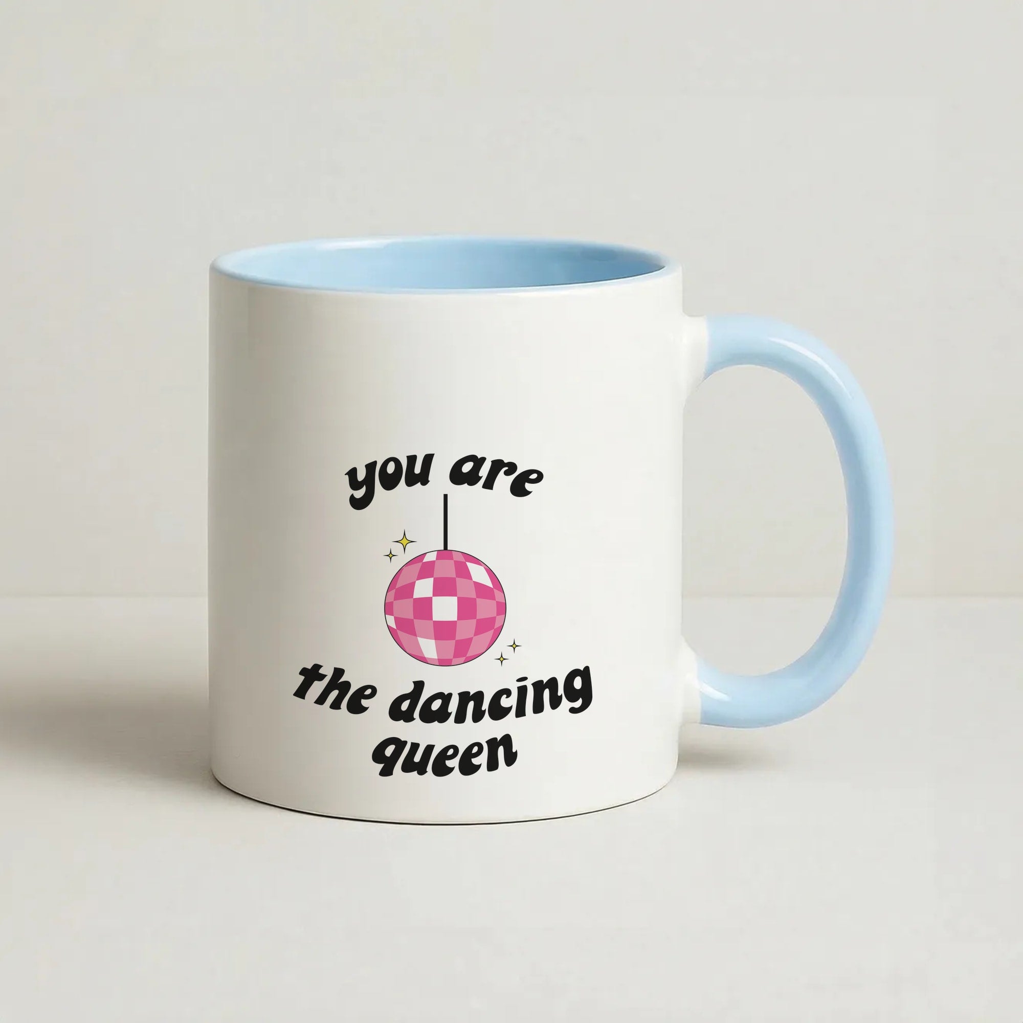 Dancing Queen Coffee Baby Blue Mug