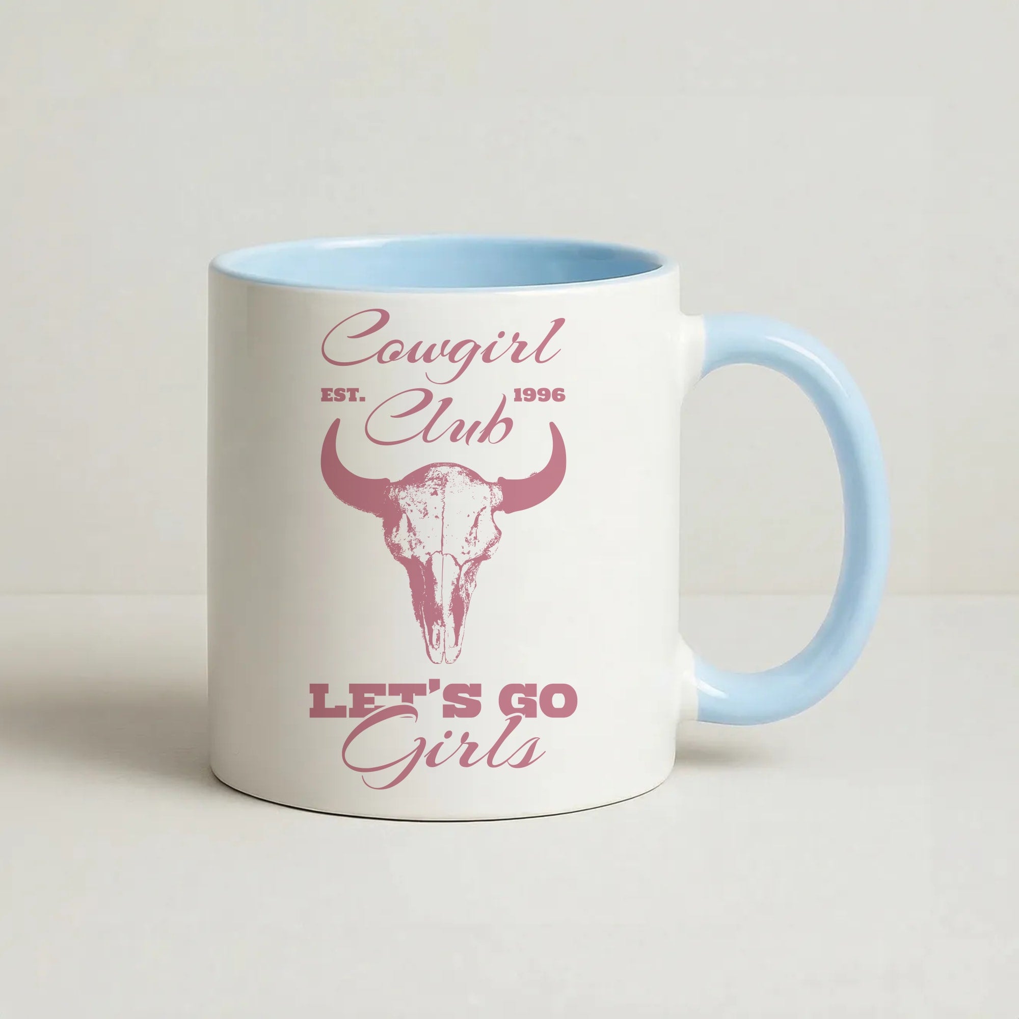 Cowgirl Club Coffee Baby Blue Mug