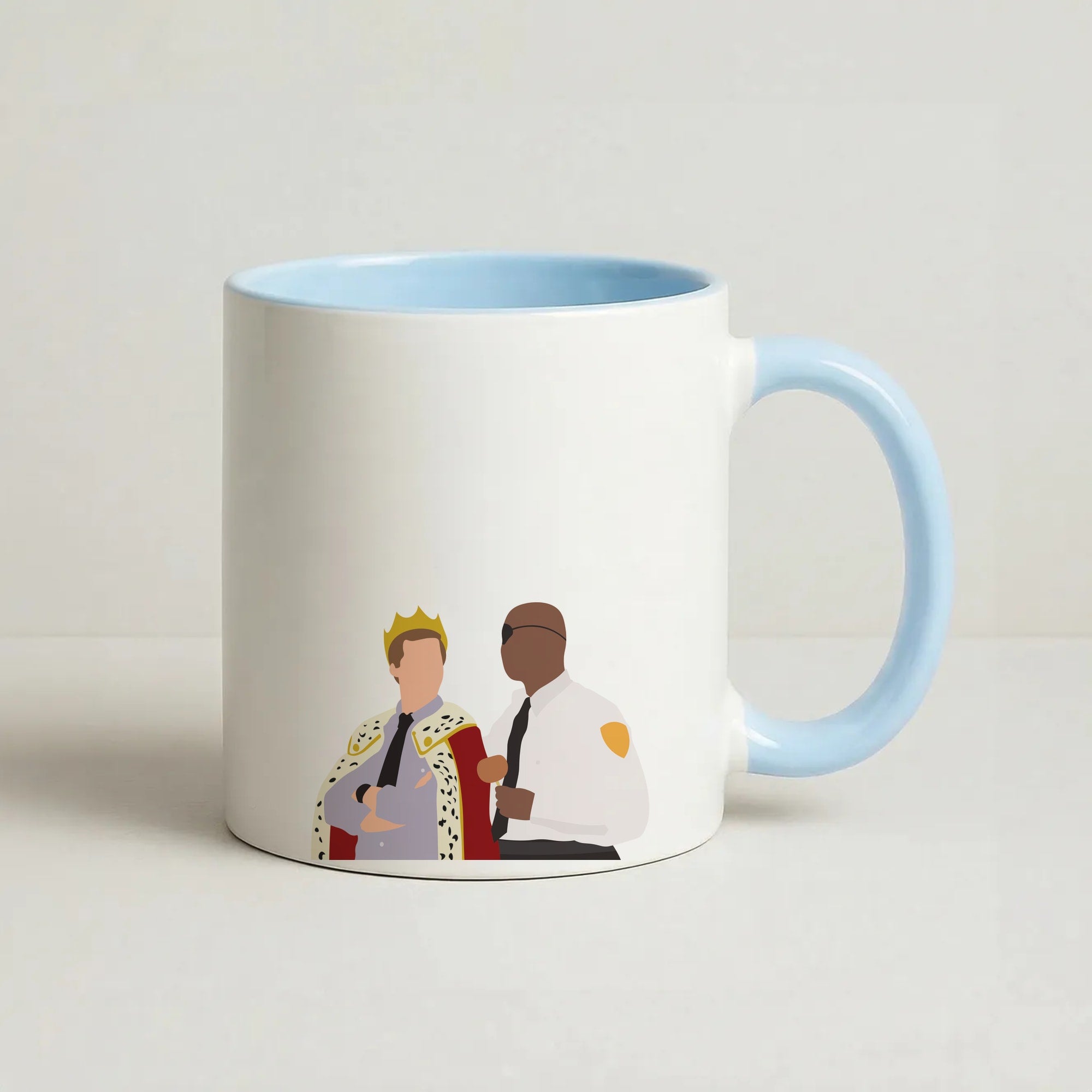 Jake and Holt B99 - Halloween Specials Coffee Baby Blue Mug