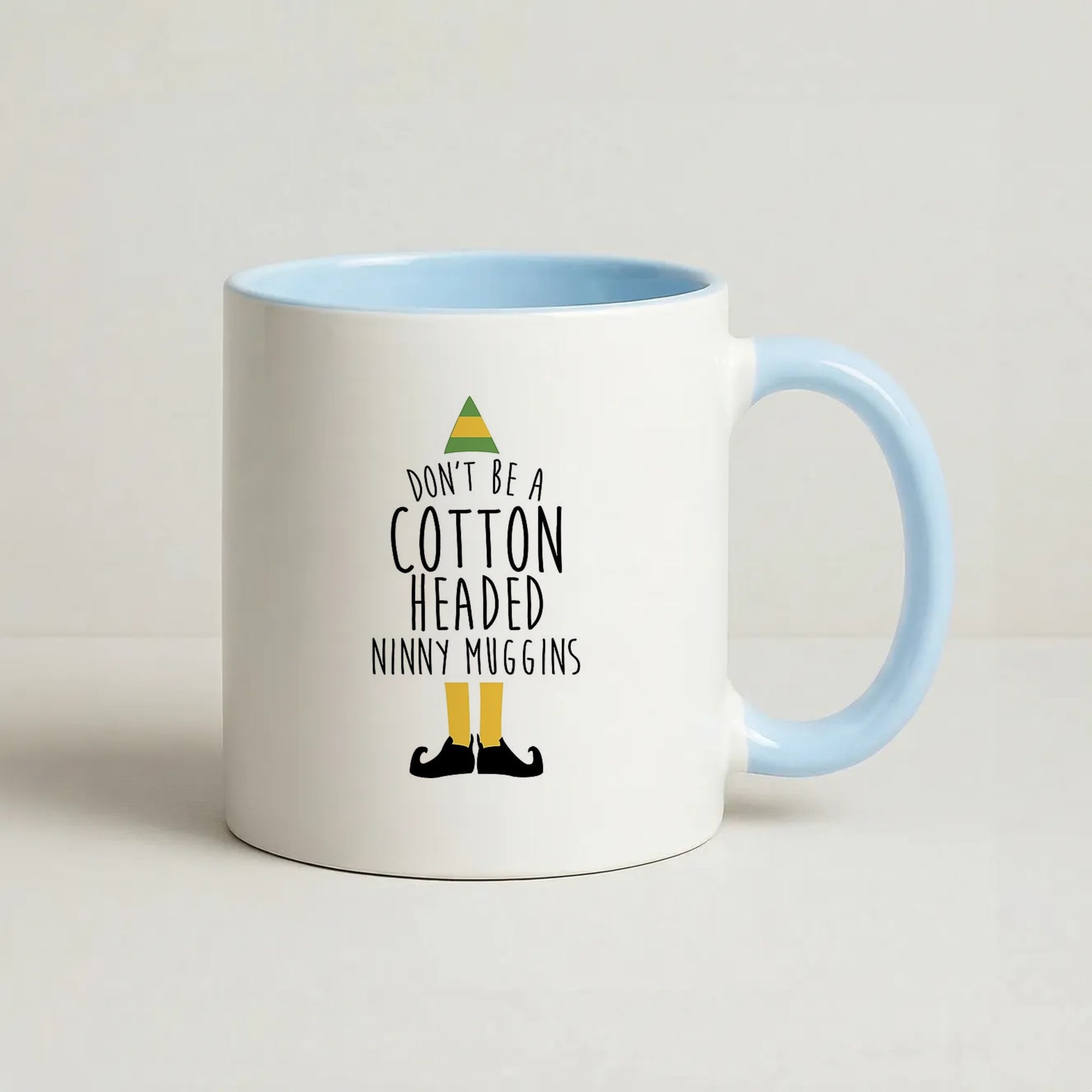 Cotton Headed Ninny Coffee Baby Blue Muggins - Buddy The Elf Coffee Baby Blue Mug