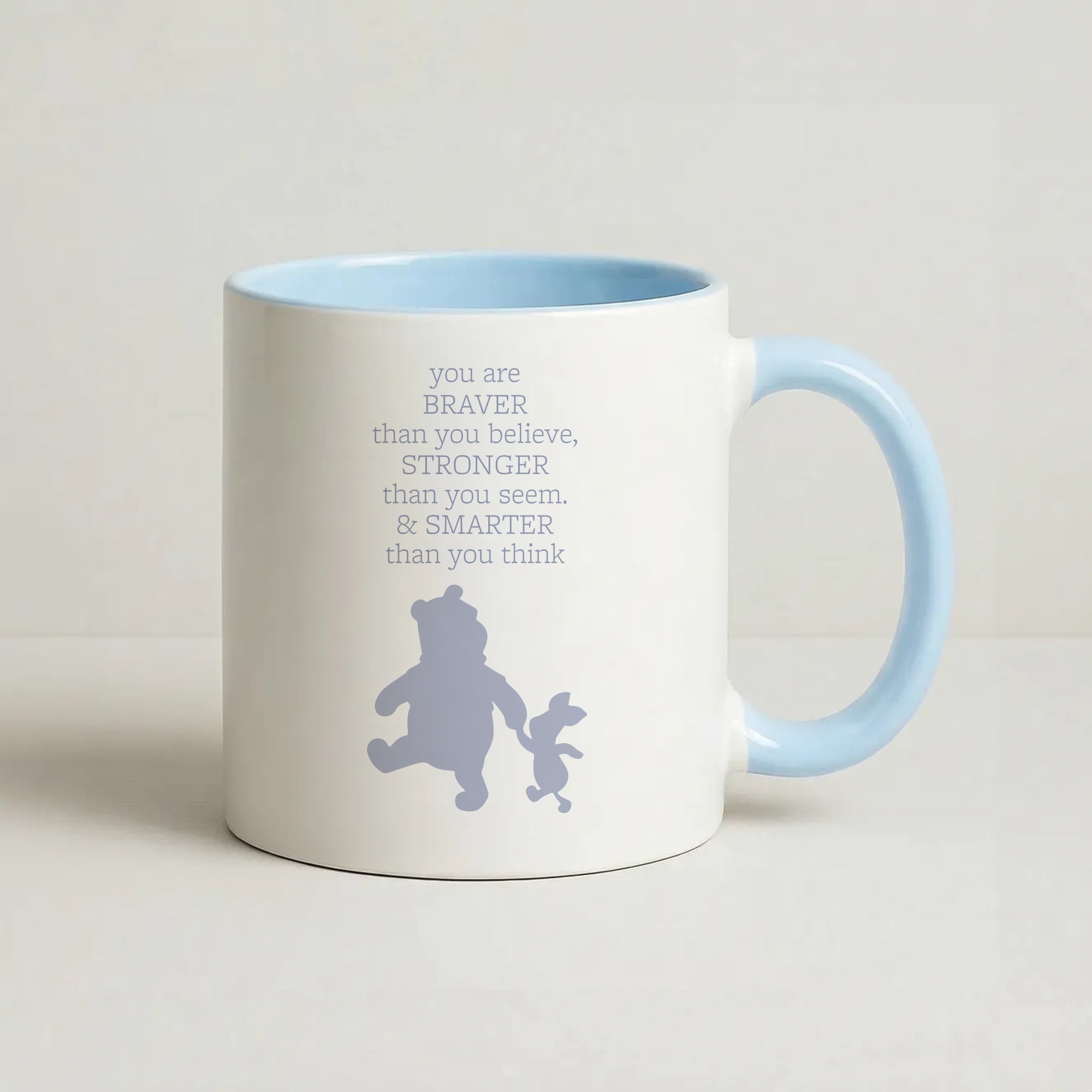 Braver, Stronger, Smarter Coffee Baby Blue Mug