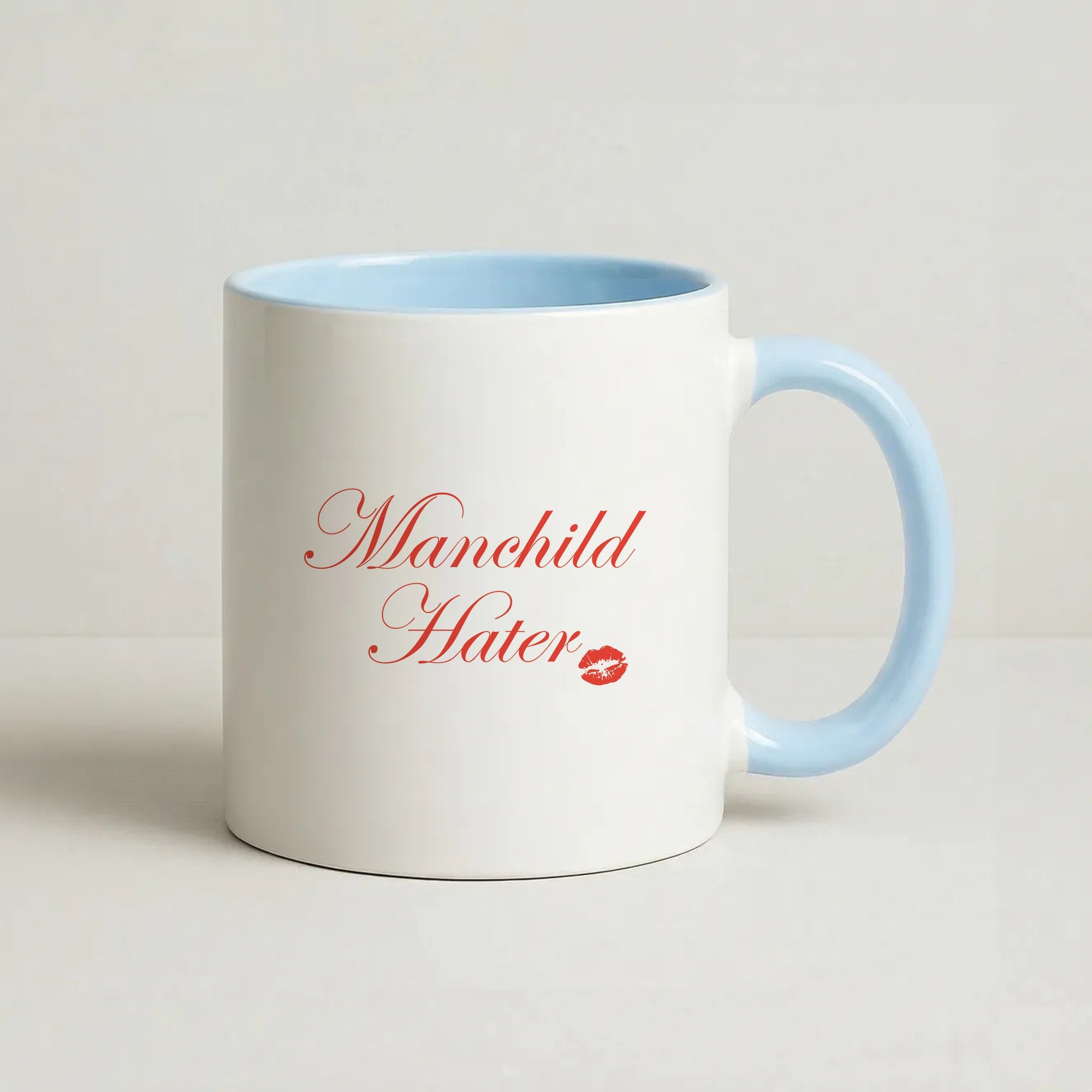 Manchild Hater Coffee Baby Blue Mug
