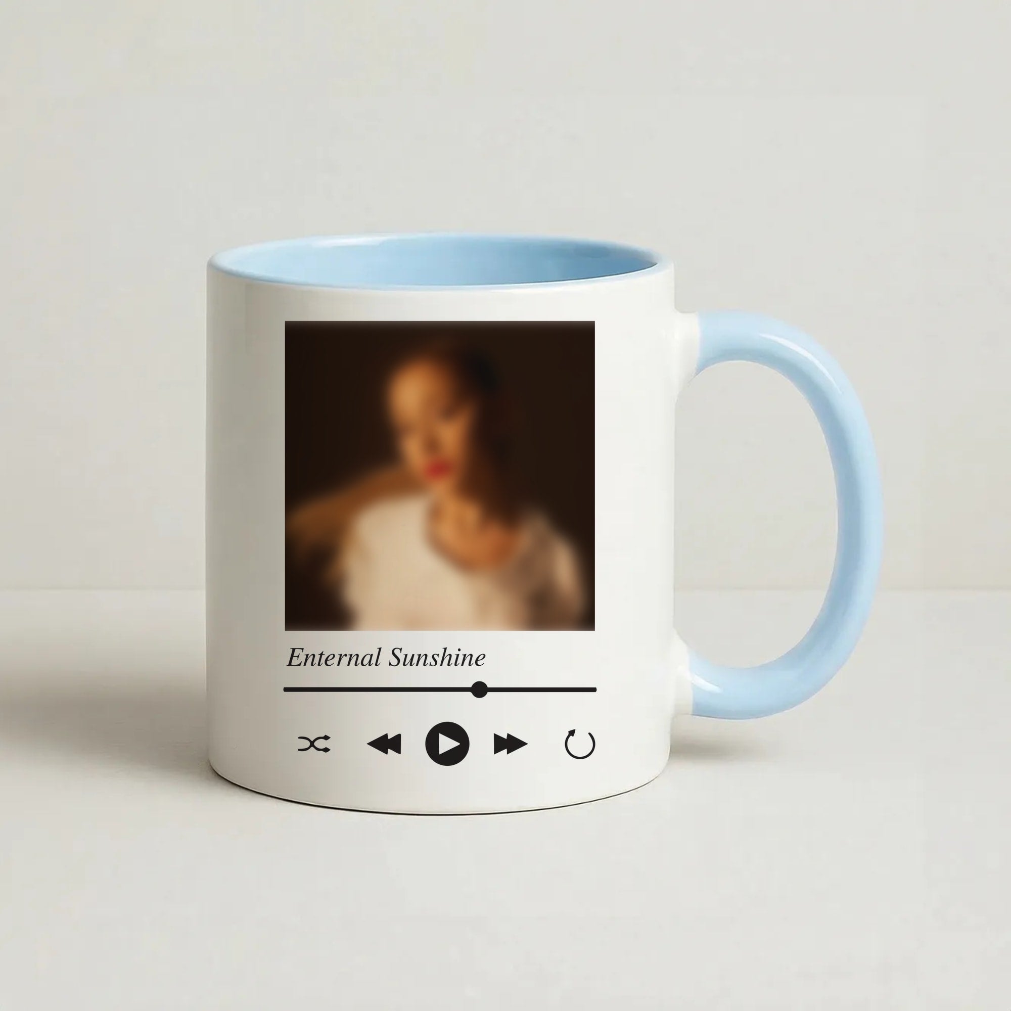 Sunshine Music Player Coffee Baby Blue Mug