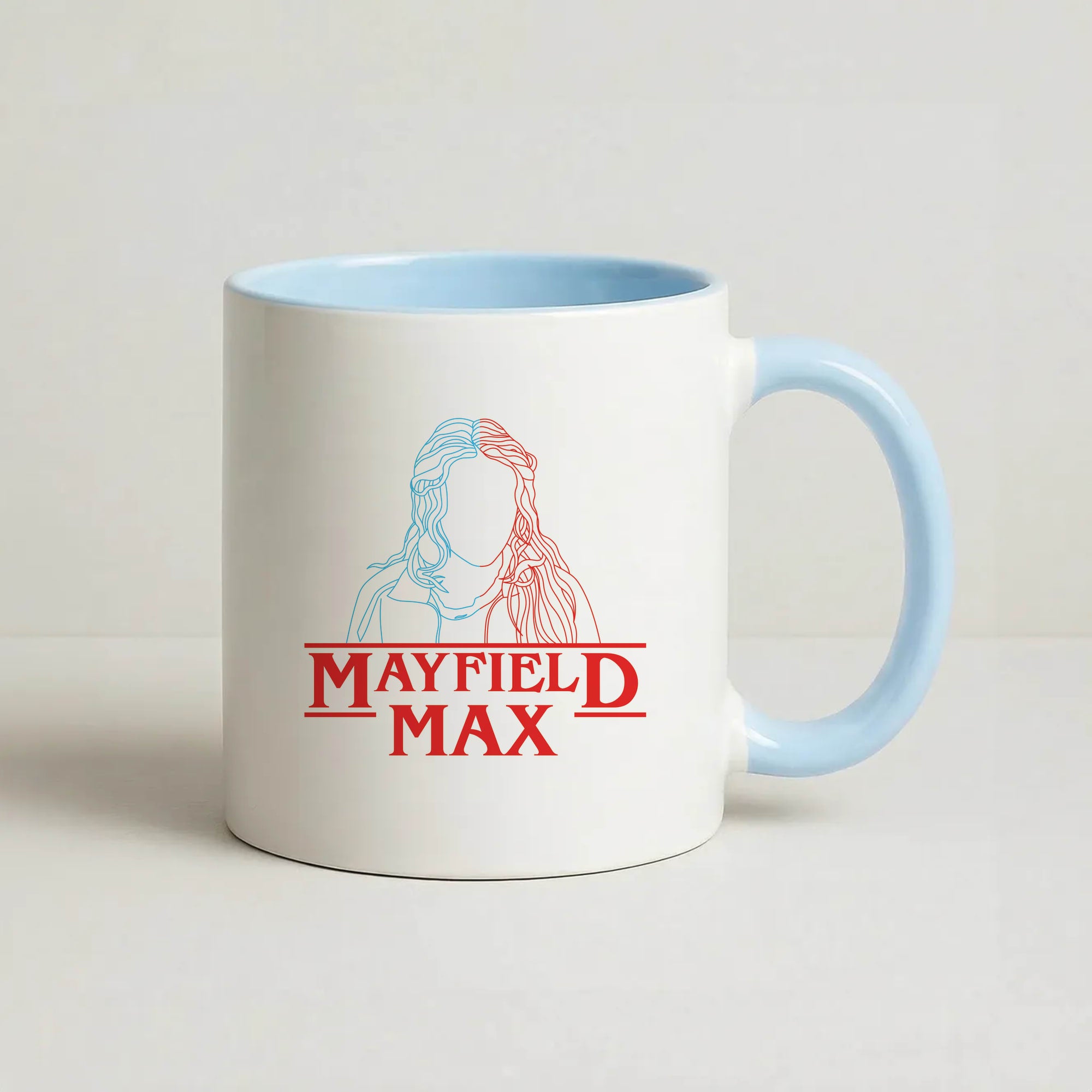 Blue And Red Max Coffee Baby Blue Mug