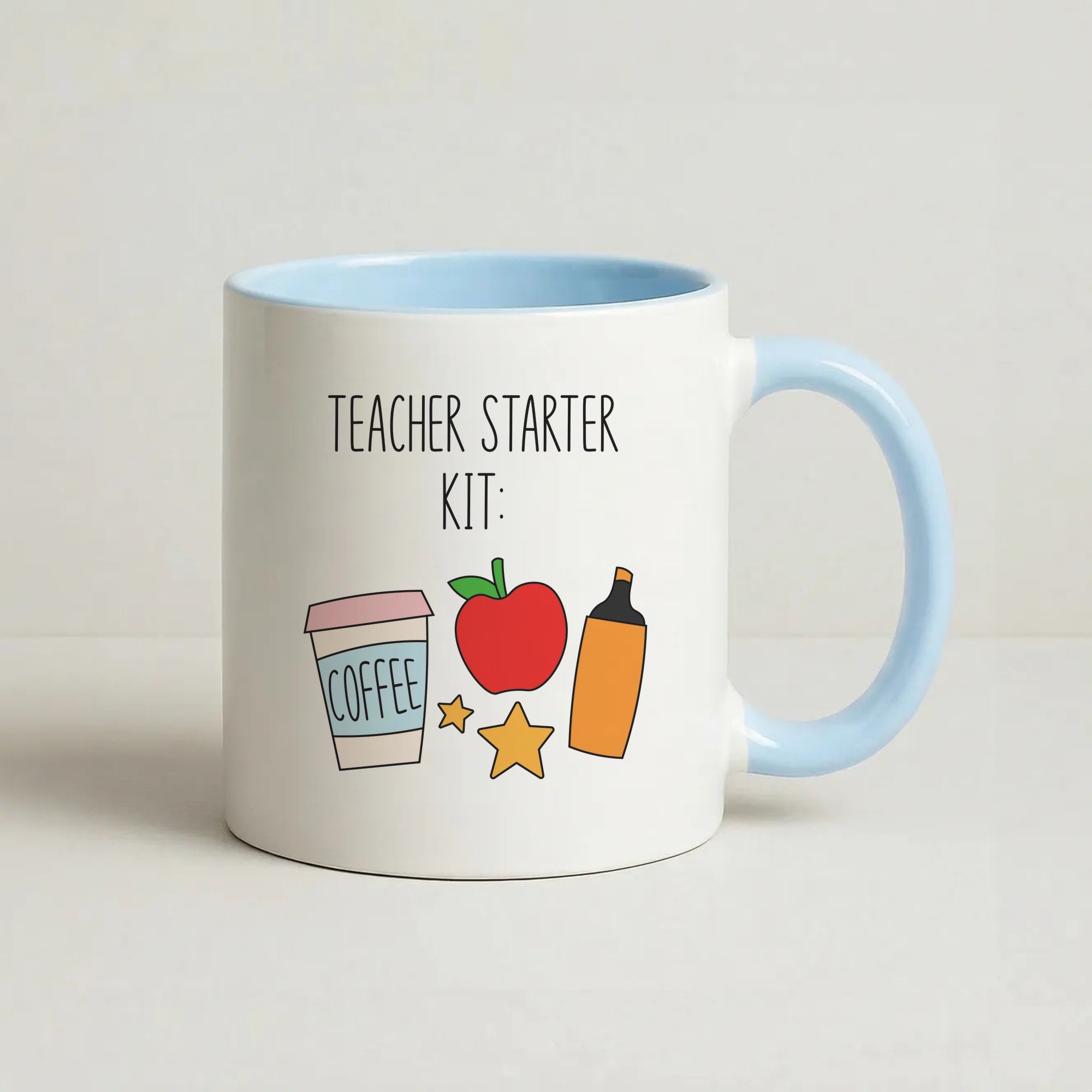 Teacher Starter Kit Coffee Baby Blue Mug