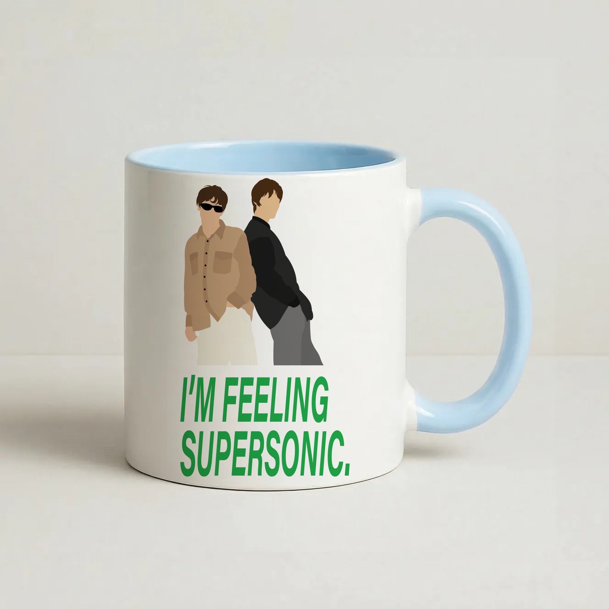 I'm Feeling Supersonic Coffee Baby Blue Mug