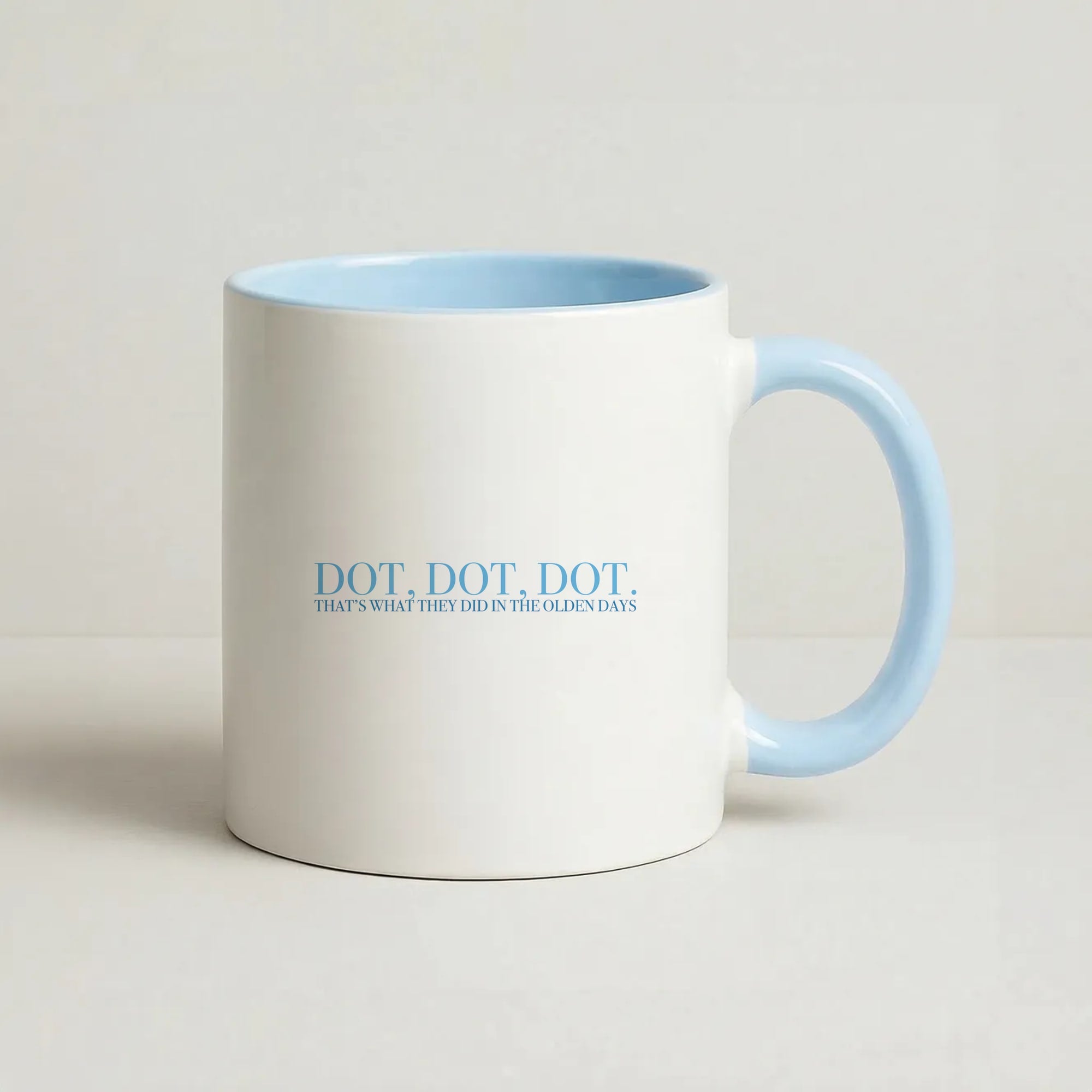 Dot, Dot, Dot Coffee Baby Blue Mug