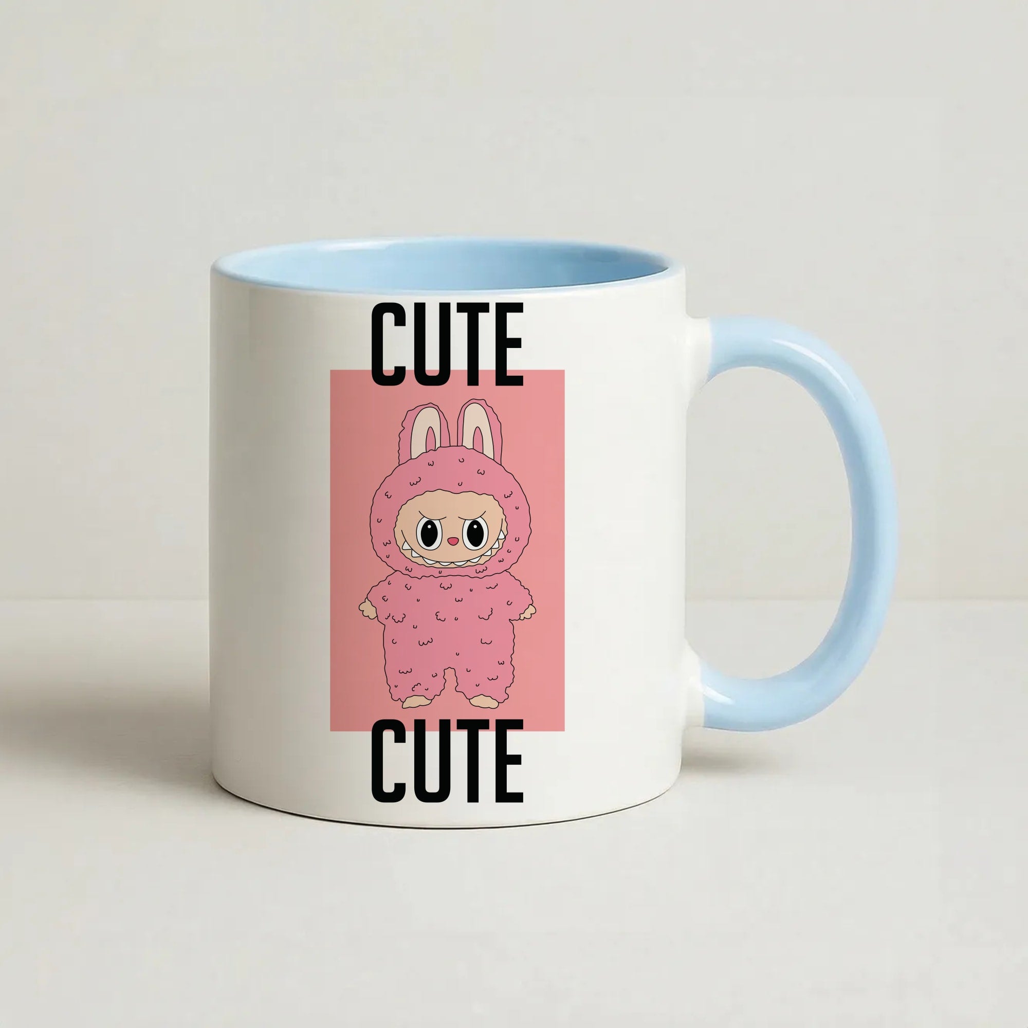 Cute Baby Blue Monster Coffee Baby Blue Mug