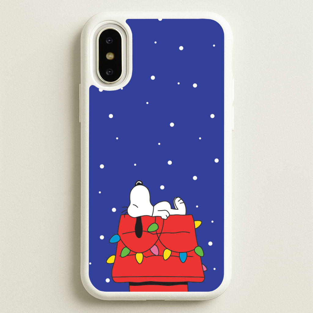 Cartoon Beagle Fairylights iPhone X / XS Case