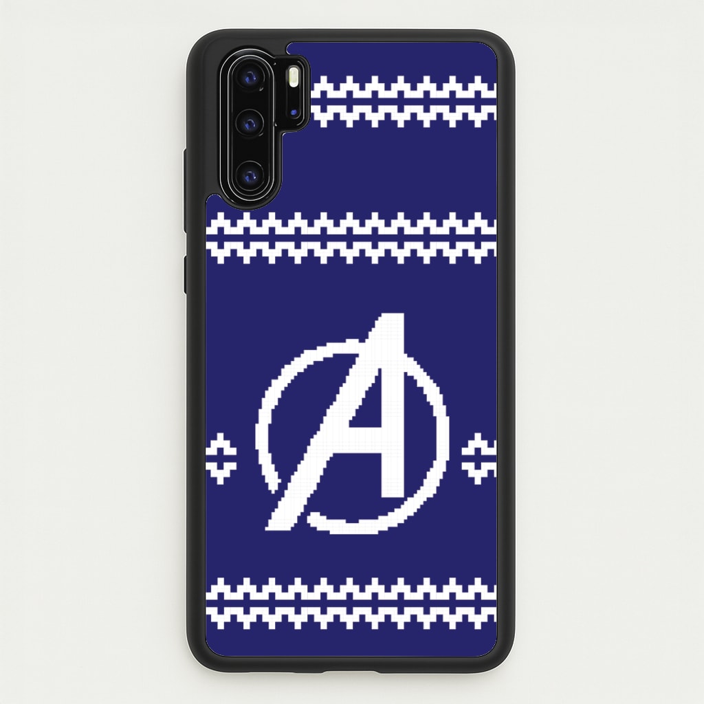Superhero Team Blue Christmas Jumper Huawei P30 Pro Case