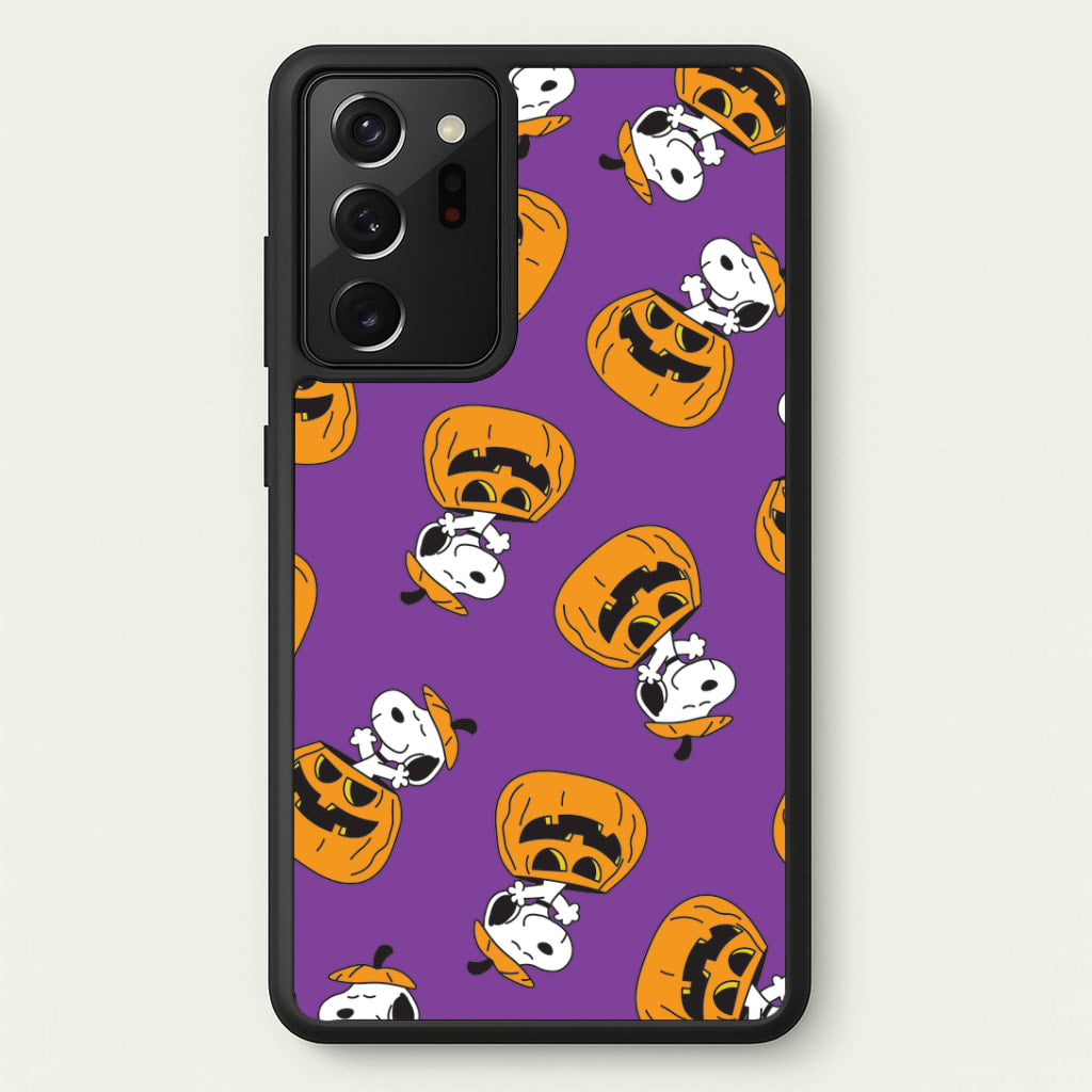 Cartoon Beagle Pumpkin Pattern Galaxy Note 20 Ultra Case