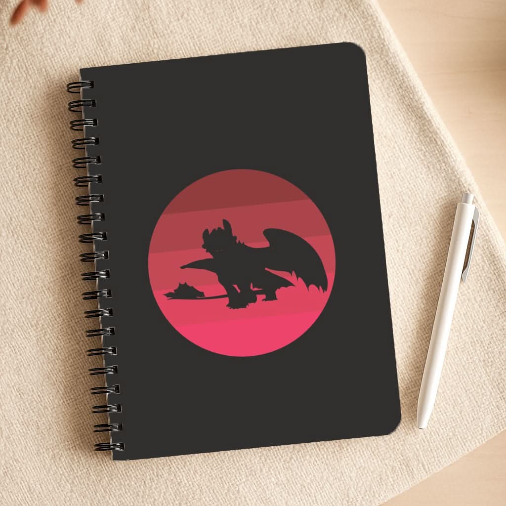 Red Sunset Dragon Notepad