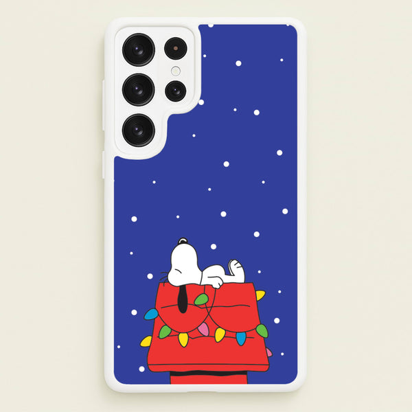 Cartoon Beagle Fairylights Galaxy S22 Ultra Case
