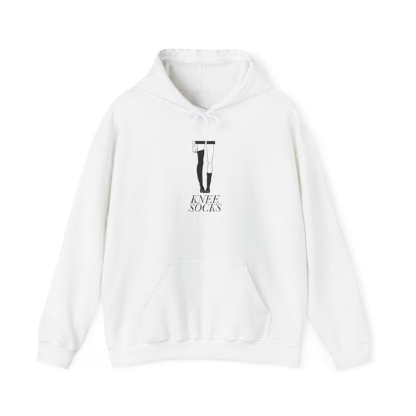 Knee Socks Hoodie White Front