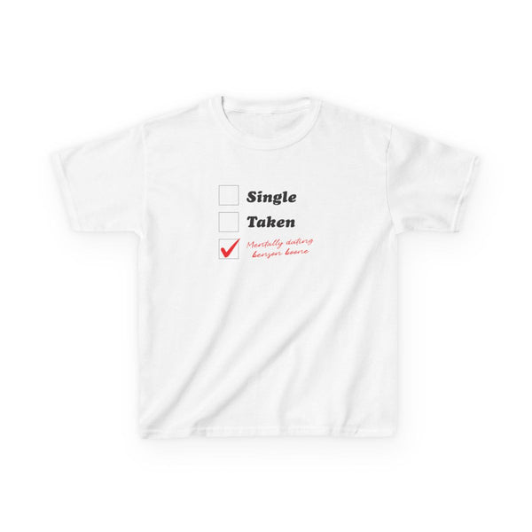 Mentally Dating Benson Kids T-Shirt White Front