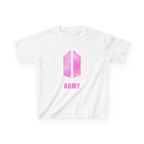 BTS Army Pink - K Pop Kids T-Shirt White Front