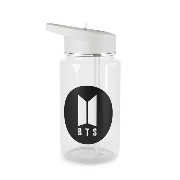 BTS logo Black - K Pop Clear Water Bottle