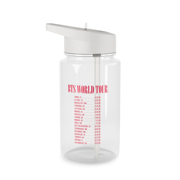 K-Pop Band World Tour List 2026 Clear Water Bottle