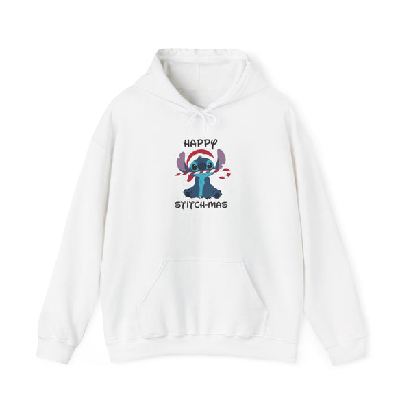 Happy Blue Alienmas - Christmas Hoodie White Front