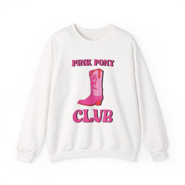 Zebra Print Pink Pony Club Sweatshirt White Front