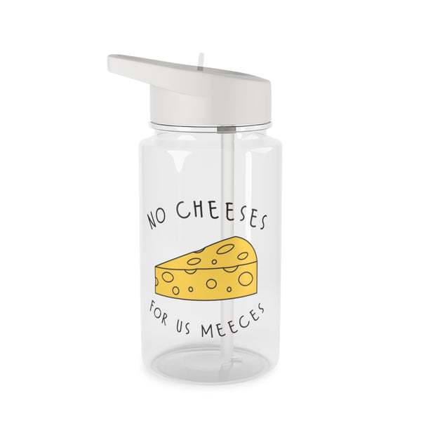 No Cheeses For Us Meeces Clear Water Bottle