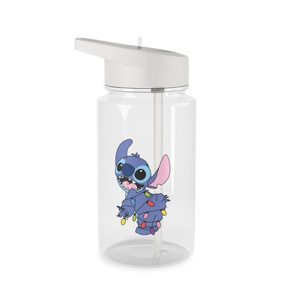 Cute Blue Alien Fairylights Clear Water Bottle