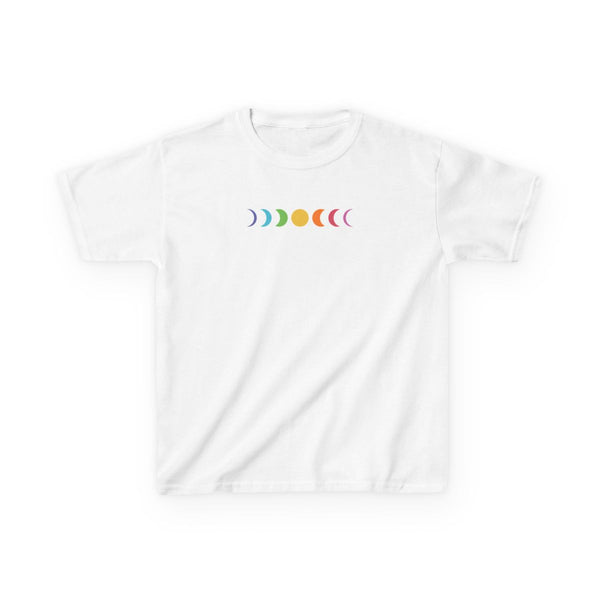 Band Moon Cycle Kids T-Shirt White Front