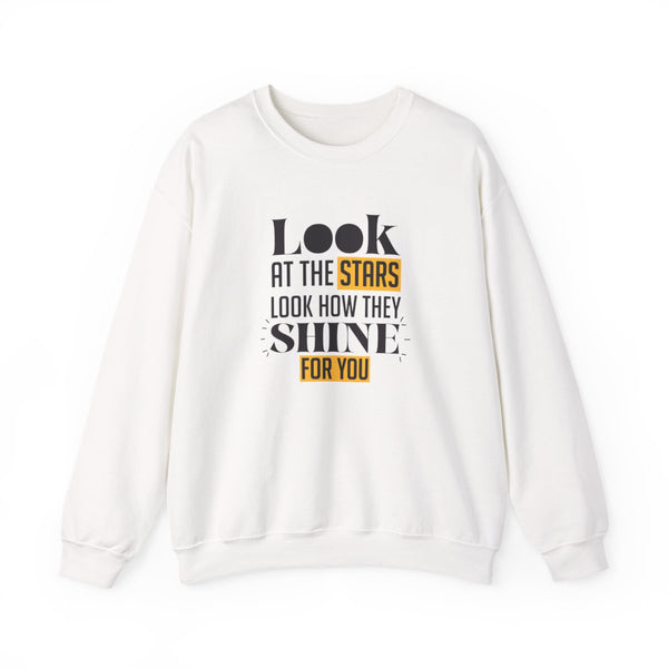 Look At The Stars Sweatshirt White Front