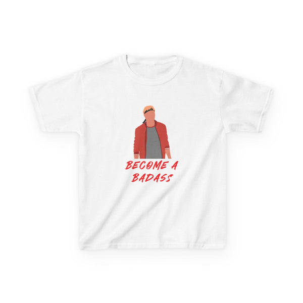 Become A Badass Kids T-Shirt White Front