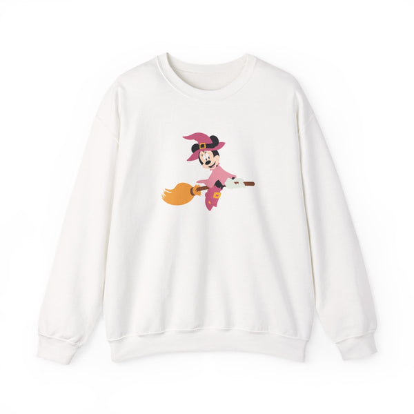 Witch Female Mouse Halloween Sweatshirt White Front