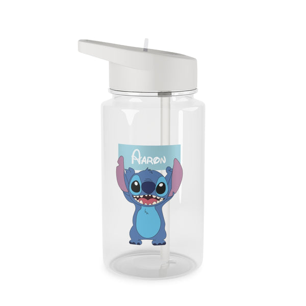 Standing Blue Alien - Personalised Disney Clear Water Bottle