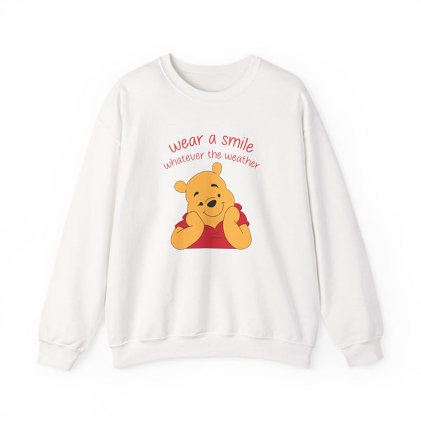 Wear A Smile Whatever The Weather Sweatshirt White Front