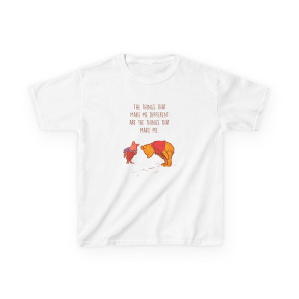 The Things That Make Me Different Kids T-Shirt White Front