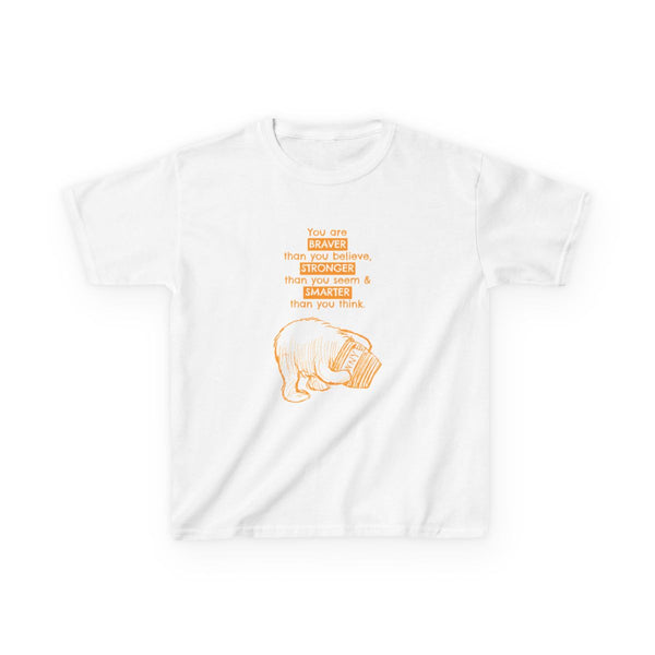 You Are Braver Kids T-Shirt White Front