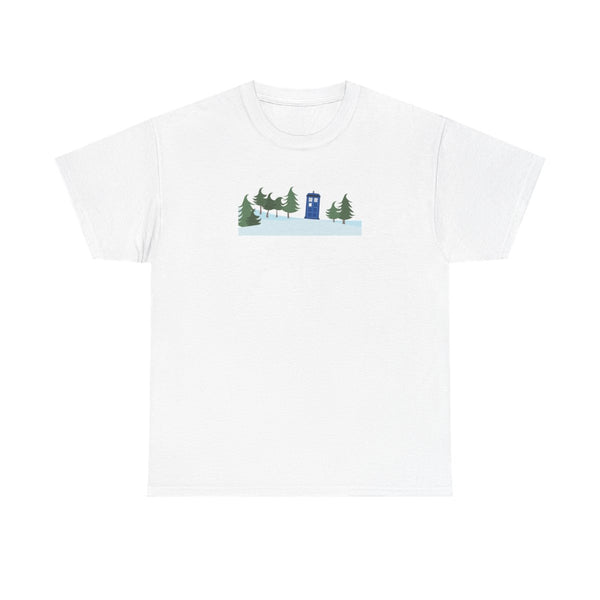 Christmas Tardis - Doctor Who T-Shirt White Front