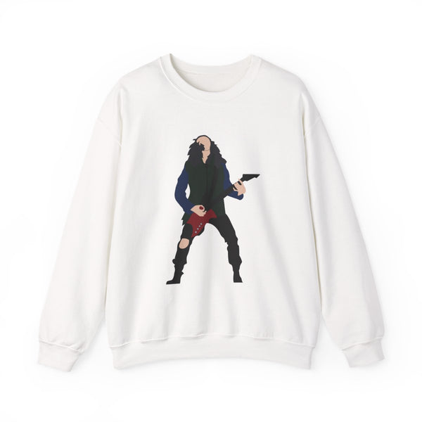 Eddie Munson Playing Guitar Sweatshirt White Front