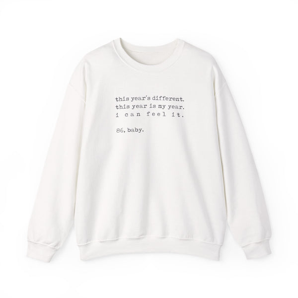 This Year's Different - Eddie Munson Stranger Sweatshirt White Front