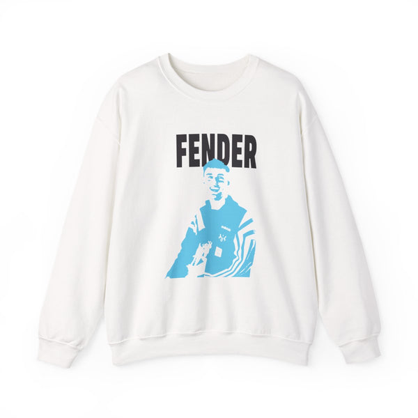 Fender Silhouette Blue Sweatshirt White Front