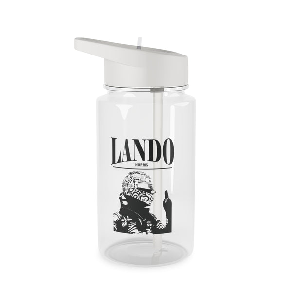 Lando Black And Green Clear Water Bottle